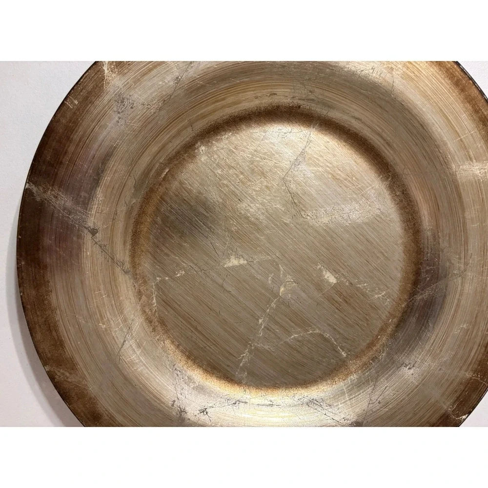 Target Decorative‎ Charger Plate Gold Metallic Crackle Finish Tableware 19 inch